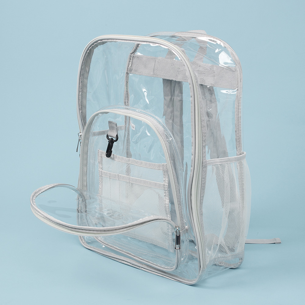 Oce PVC 방수 투명 백팩 그레이 바캉스 해변 가방 수영 수영복 가방 운동복 헬스 가방