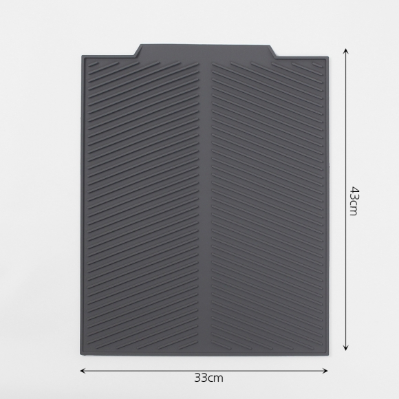 라인 실리콘 드라잉매트(43x33cm) (그레이)