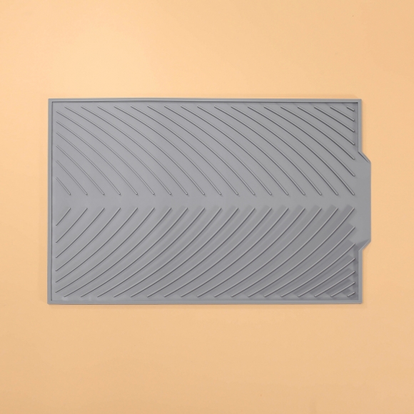 라인 실리콘 드라잉매트(38x24.5cm) (그레이)