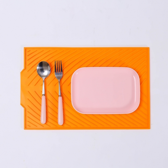 라인 실리콘 드라잉매트(38x24.5cm) (오렌지)