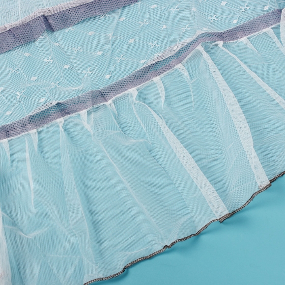 [리빙피스] 편안한잠 사각 침대 모기장(180x220cm) (그레이)