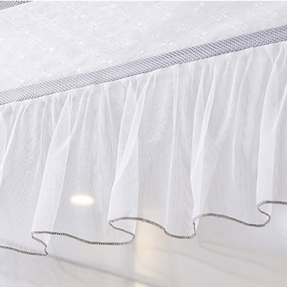 [리빙피스] 편안한잠 사각 침대 모기장(200x220cm) (그레이)