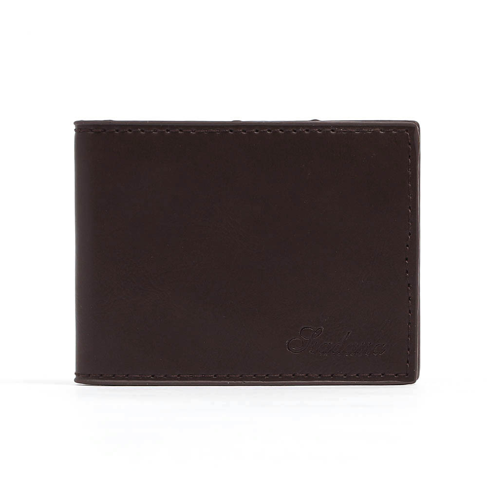 Oce 슬림 카드 포켓 지폐 지갑 딥브라운 레트로 머니클립 얇은 카드 백 라운딩 카드지갑