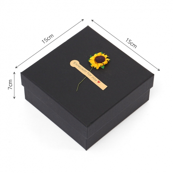 설렘 조명 선물상자 쇼핑백세트(15x15cm) (블랙) (썬플라워)