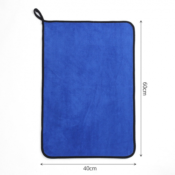 카워시 양면 극세사 세차타월 2p세트(40x60cm) (그레이+블루) (800GSM)