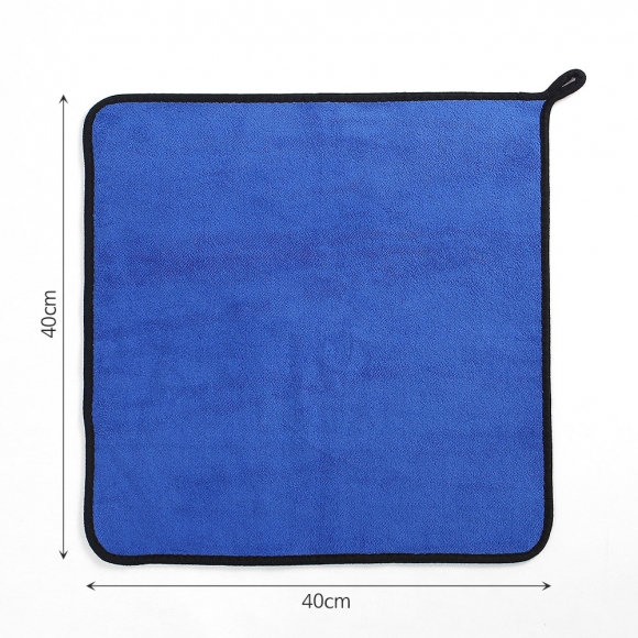카워시 양면 극세사 세차타월 2p세트(40x40cm) (그레이+블루) (800GSM)