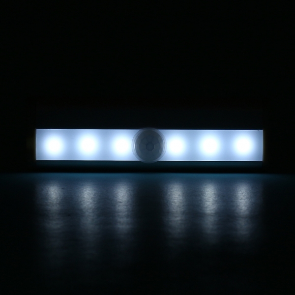 동작감지 슬림 LED 무선 센서등(백색) (6구)