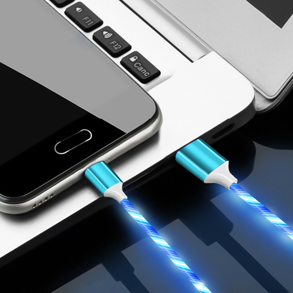 Oce led 고속 휴대폰충전기 선 C 핀 1M 블루 핸드폰충전기 C타입 데이터 USB케이블  스마트 고속 충전기