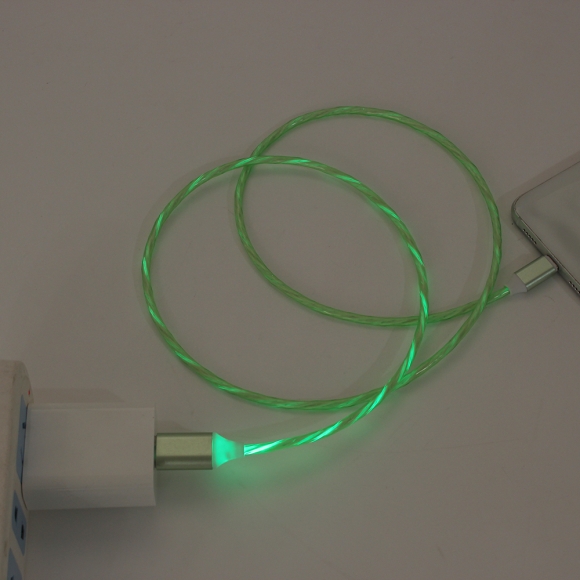 LED 발광 C타입 고속 충전케이블(1M) (그린)
