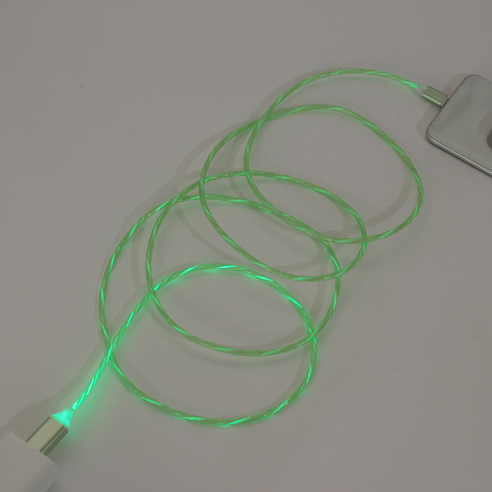 Oce led 고속 휴대폰충전기 선 C 핀 2M 그린 led 연장케이블 휴대폰케이블 전선 아이폰 충전케이블