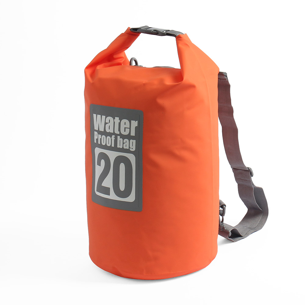 Oce PVC 방수 비치백 비치 백팩 20L 오렌지 수영 수영복 가방 접이식 방수 숄더백 여름 물놀이 숄더백