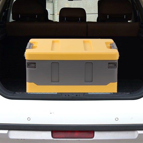 멀티수납 접이식 트렁크 정리함(35L) (그레이+옐로우)