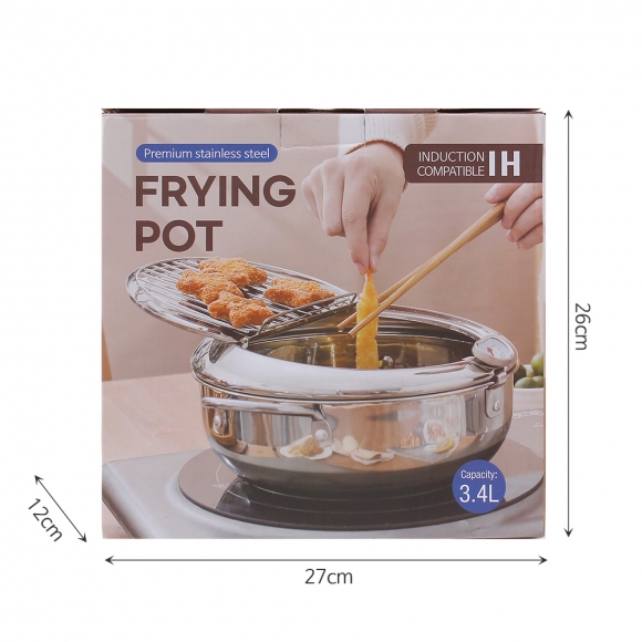 [리빙그로]쿠킹스 온도계 스텐 튀김냄비(24cm)