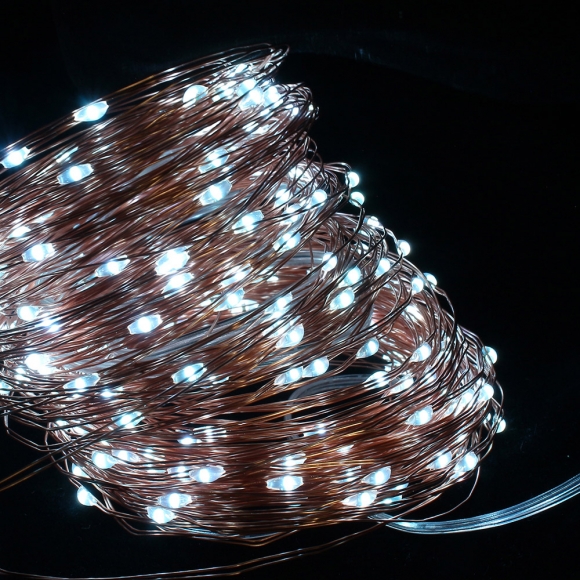 태양광 LED 100구 와이어 전구(10m) (백색)