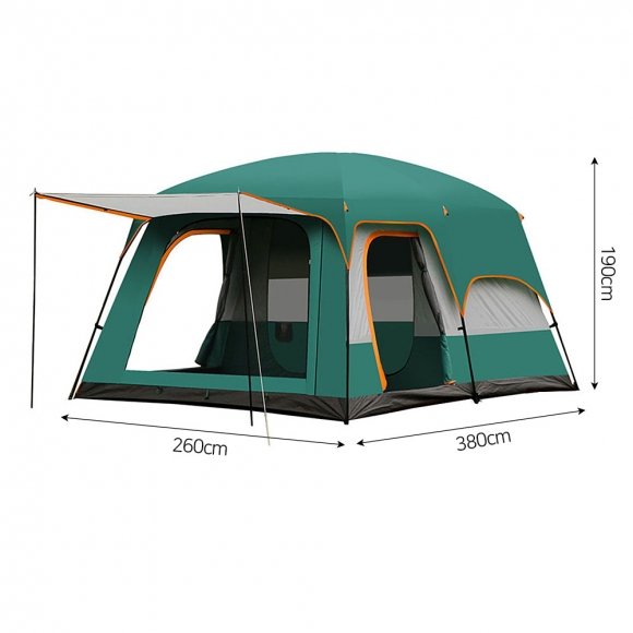 8인용 온가족캠핑 거실형 텐트(그린)