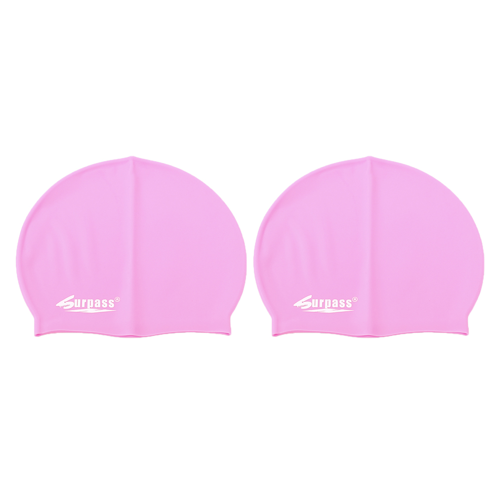 Oce 초보 선수 방수 수영 모자 스윔캡 핑크 2p 머리 보호 물놀이 장비 수영 용품
