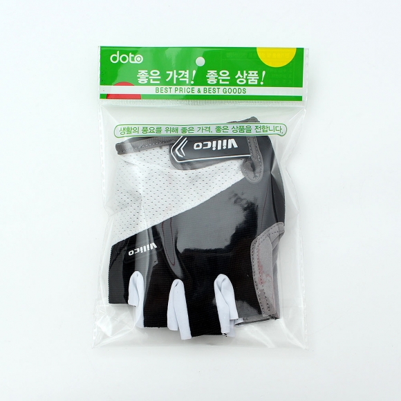 라이딩 쿠션 자전거 반장갑(XL) (블랙)