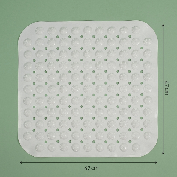 타일흡착 미끄럼방지 욕실매트(47x47cm) (화이트)