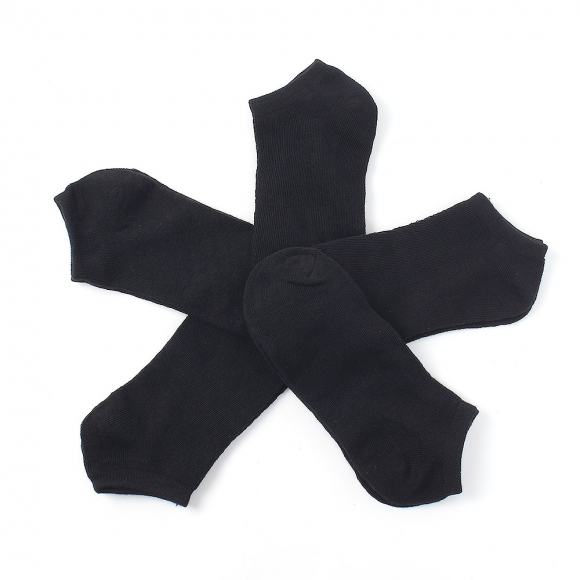 소프트 여성 발목 양말 5켤레(블랙)