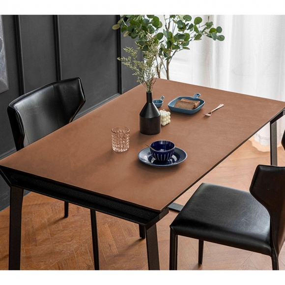 아멜린 양면 테이블 가죽매트(120x60cm) (브라운+그레이)