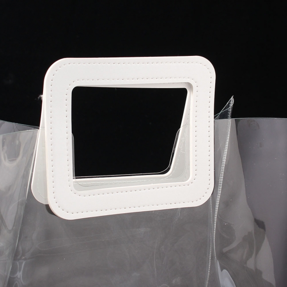 클리어 투명 PVC 비치백 2p세트(28x25cm) (화이트)