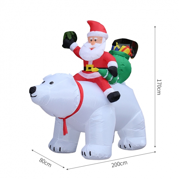 170cm LED 에어벌룬 대형 산타와 북극곰