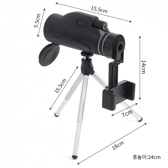 10배율 삼각대 스마트폰 망원경