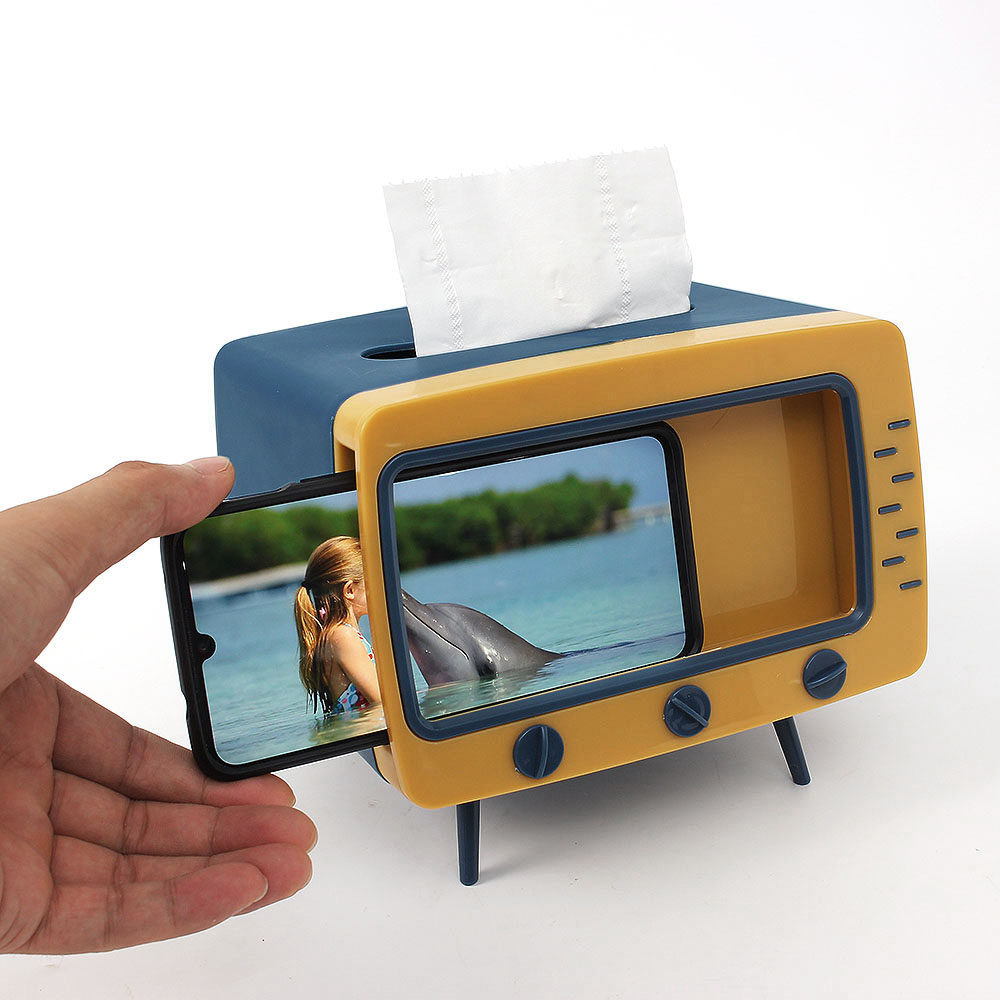 Oce 핸드폰 화면 화장지 케이스-블루 넵킨디스펜서 스마트폰스크린상자 디너페이퍼카바