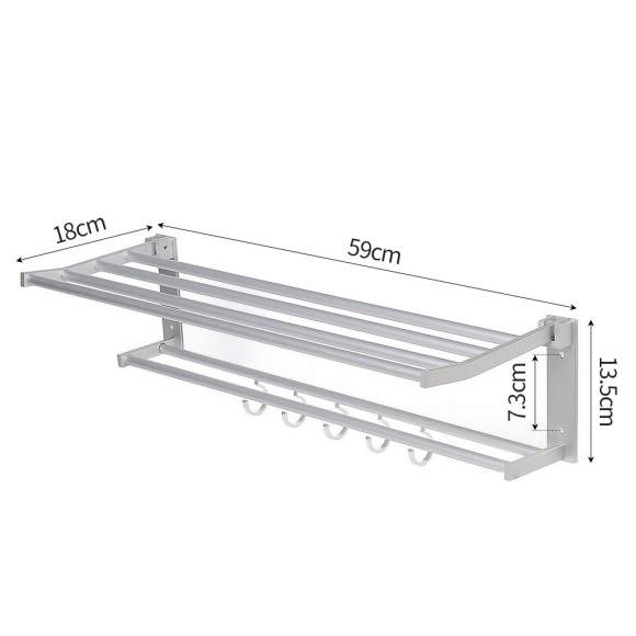 홈드림 욕실 수건선반(58.5x13.5cm)