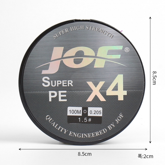 JOF 4합사 낚싯줄 1.5호(100m) (멀티컬러)
