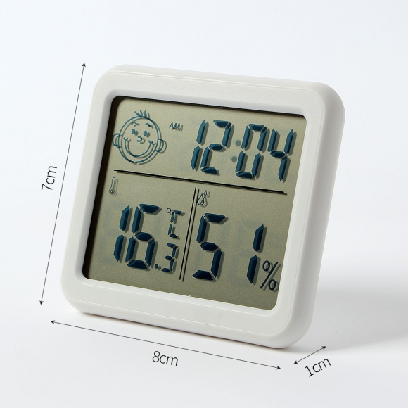 스마트 디지털시계 온습도계(화이트)