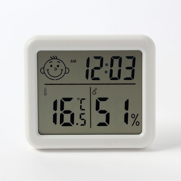 스마트 디지털시계 온습도계(화이트)