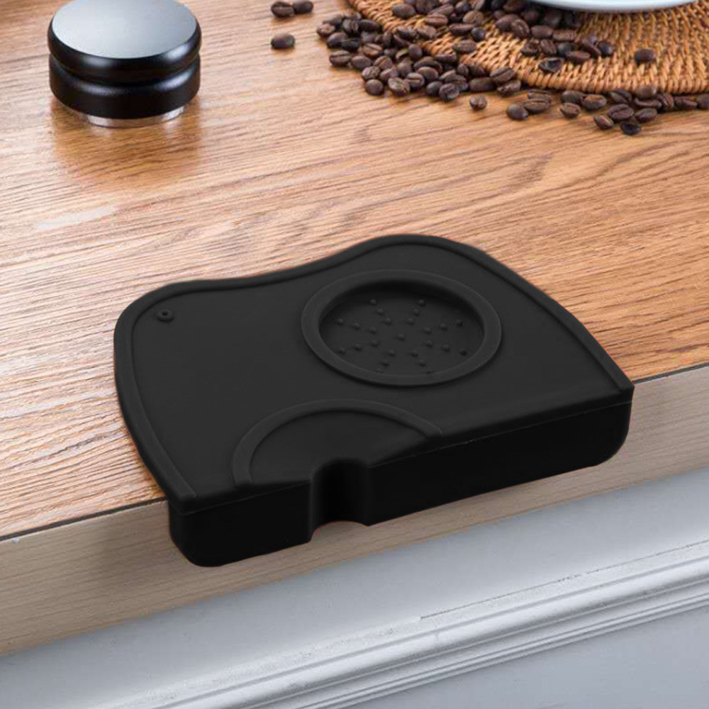 Oce 실리콘 원두 템퍼 커피 탬핑 매트 17.5x12.5 블랙 커피머신 용품 라떼아트 펜꽂이 포터 필터