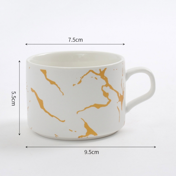 어반 마블 커피잔 세트(160ml) (화이트)