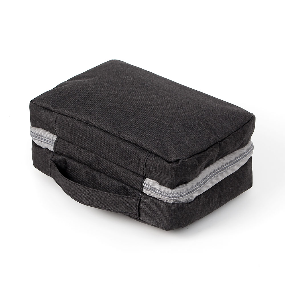Oce 메이크업 가방 트래블 백 3단 블랙 지퍼 화장 세면 가방 백인백 포켓 손가방