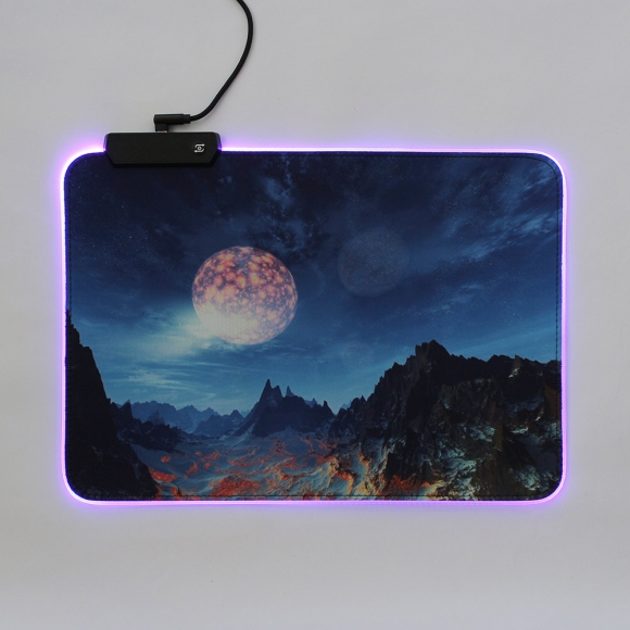 RGB LED 마우스패드(35x25cm) (달빛행성)
