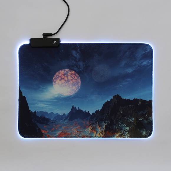 RGB LED 마우스패드(35x25cm) (달빛행성)
