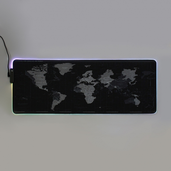 RGB LED 마우스 장패드(80x30cm) (세계지도)