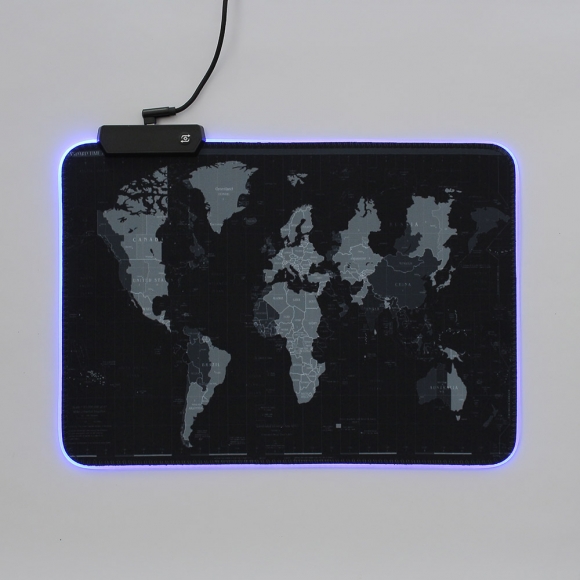 RGB LED 마우스패드(35x25cm) (세계지도)