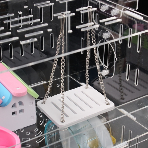 DIY 아크릴 햄스터 케이지 풀세트(2층) (그네집)