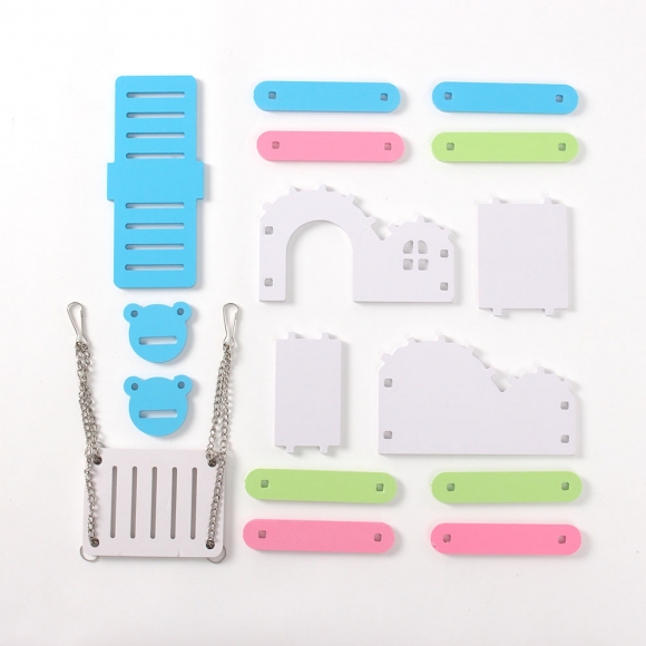 DIY 아크릴 햄스터 케이지 풀세트(2층) (그네집)