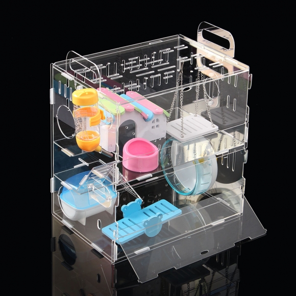 DIY 아크릴 햄스터 케이지 풀세트(2층) (그네집)