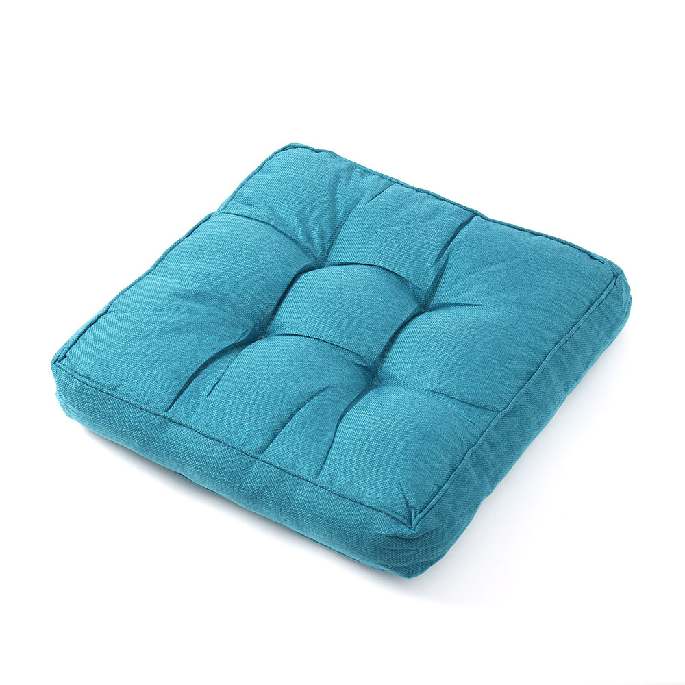 Oce 포인트 쿠션 두꺼운 높은 사각 방석 블루그린 의자 매트  체어 패드 카펫  바닥 깔개