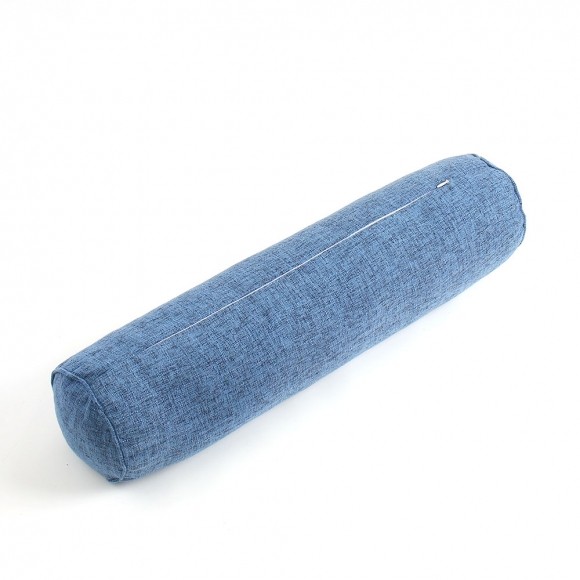 홈스테이 면마 원통 쿠션(15x60cm) (블루)