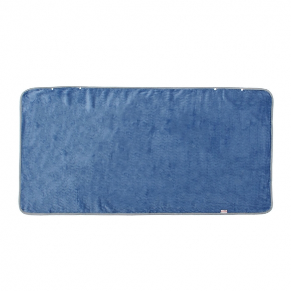 똑딱이단추 이중 극세사 망토 담요(70x130cm) (블루)