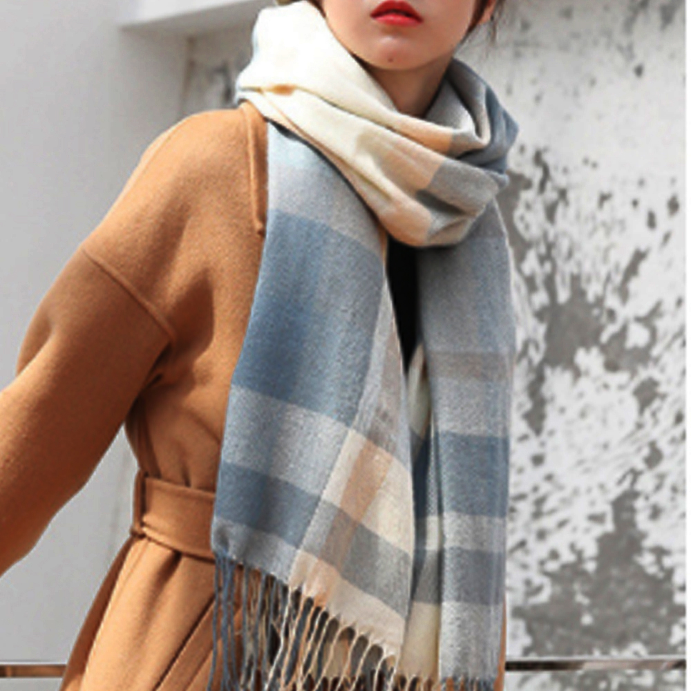 Oce 파스텔 가을 겨울 숄 목도리 베이지블루 따뜻한 머풀러 따뜻한 넥 스카프 여자 스카프