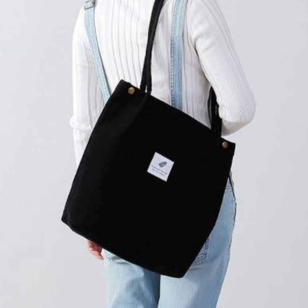 Oce 직물 데일리 숄더 가방 블랙 기저귀 가방 여성 어깨 가방 여자 클로스 백