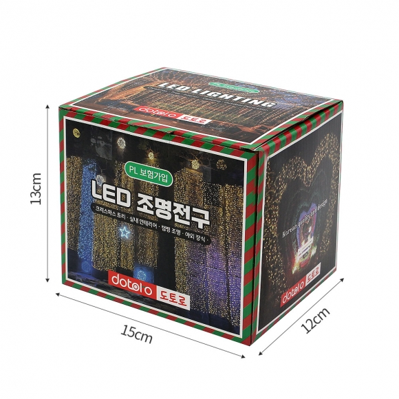 [은하수] 300구 투명선 LED 커튼 웜색 지니전구(2mx2m) (전원잭포함) (연결가능)