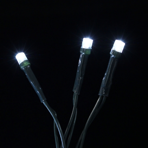 [은하수] 200구 녹색선 LED 그물네트 백색 지니전구(1x2M) (전원잭포함) (연결가능)
