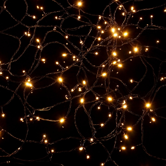 [은하수] 500구 검정선 LED 웜색 지니전구(50M) (전원잭포함)